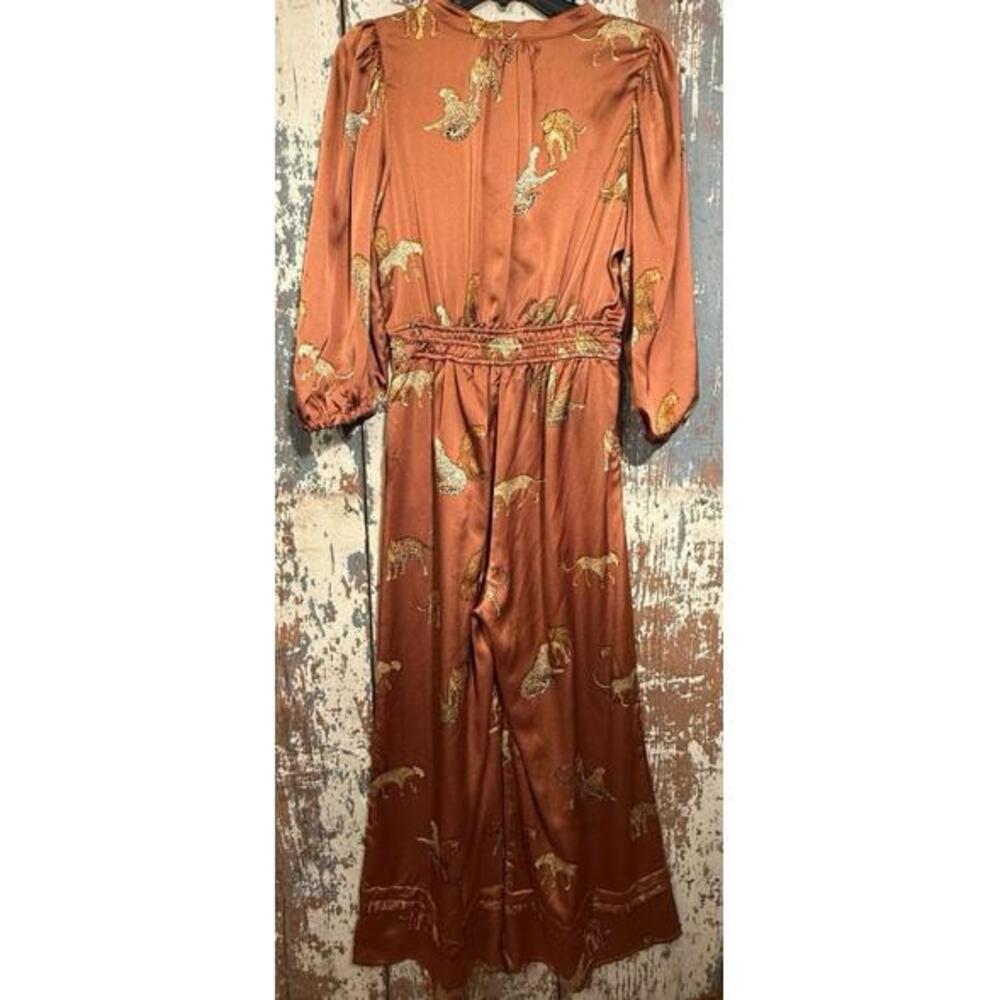 Umgee Brown Leopard Print Jumpsuit - Picture 8 of 10